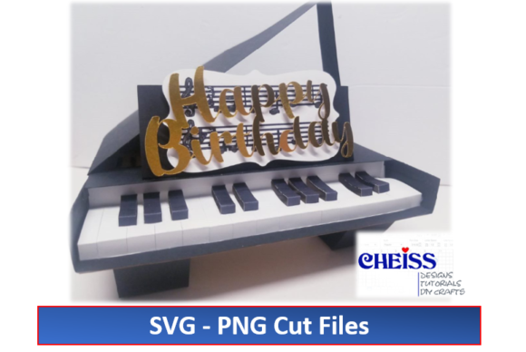 Download 3D Birthday Piano Pop-Up Card - Day Collection