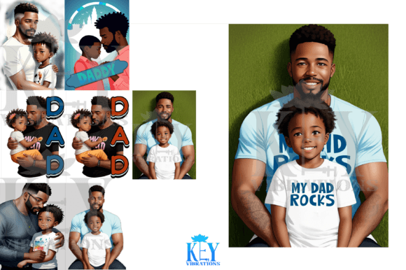 Download Father's Day Cards Dad &amp; Kid Art 5x7" - Day Collection