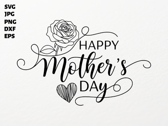 Download Happy Mother's Day Rose SVG PNG Clipart - Day Collection