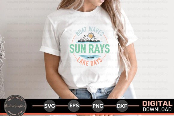 Download Boat Waves Sun Rays Lake Days - Summer L - Day Collection