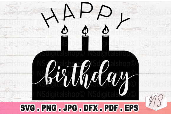 Download Happy Birthday Cake SVG - Day Collection